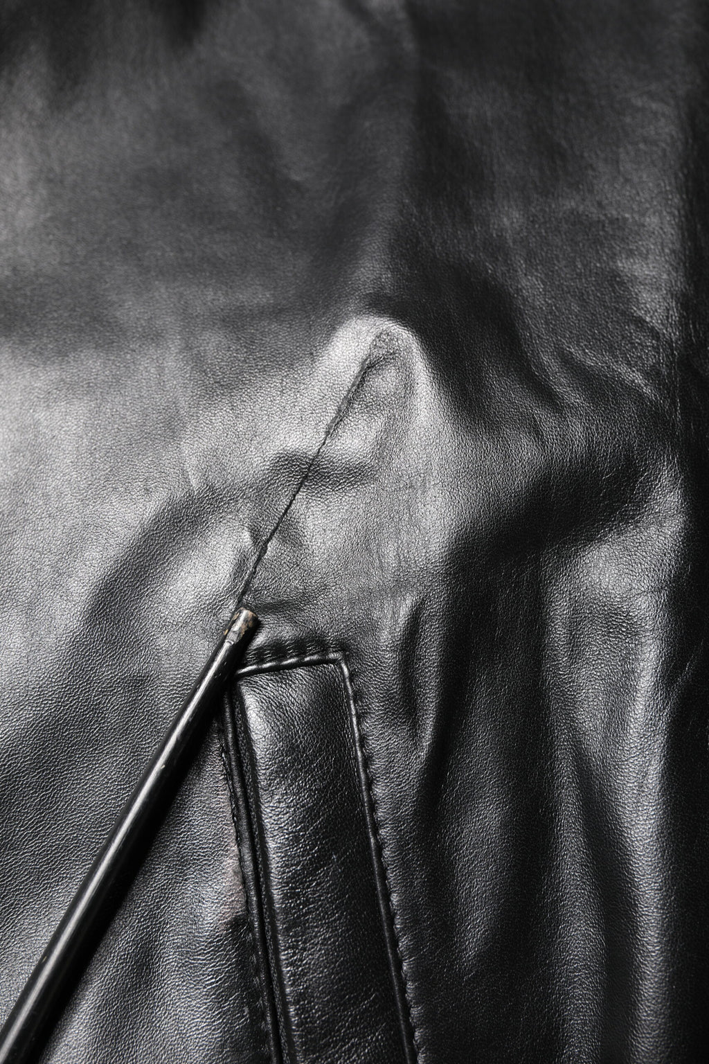 Dolce & Gabbana Black Lambskin Leather Full Zip Biker Jacket