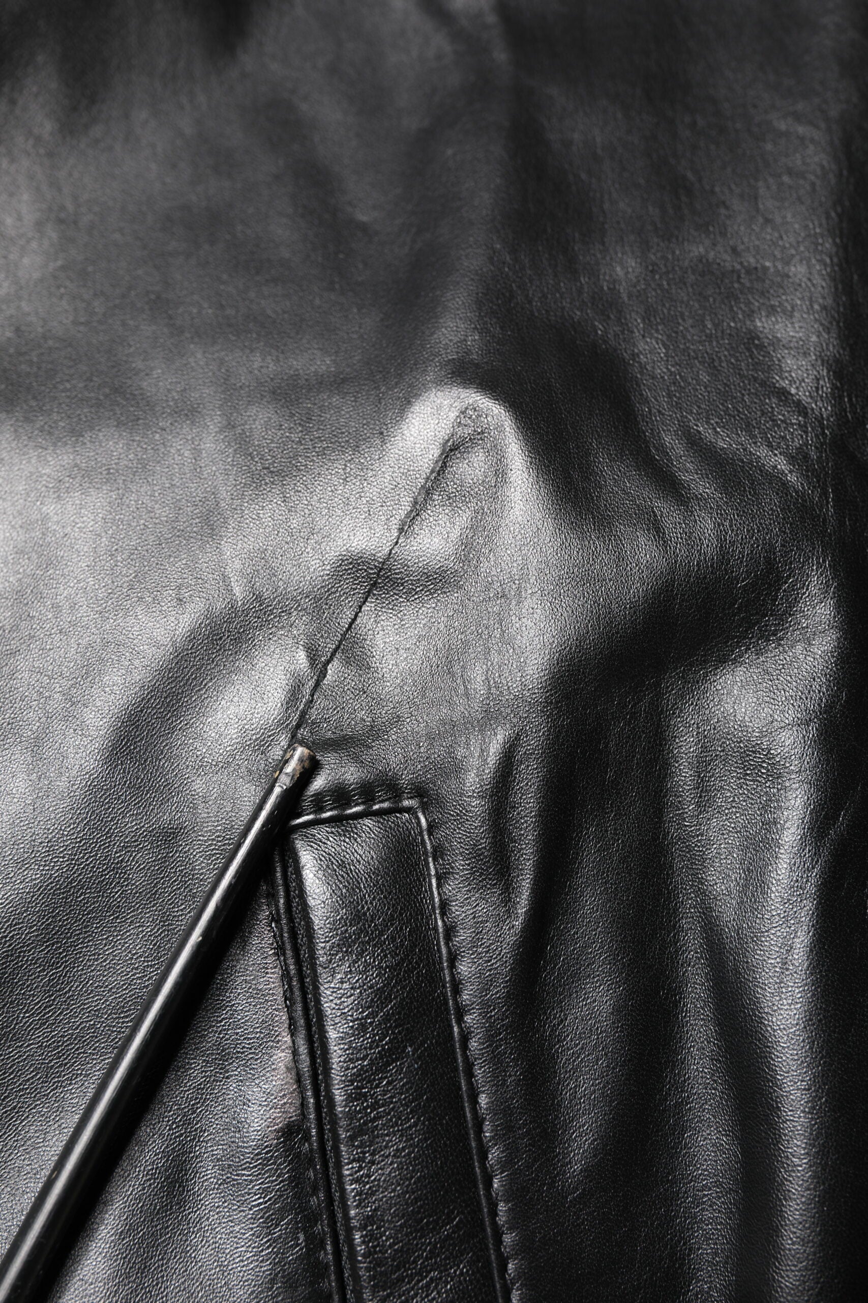 Dolce & Gabbana Black Lambskin Leather Full Zip Biker Jacket