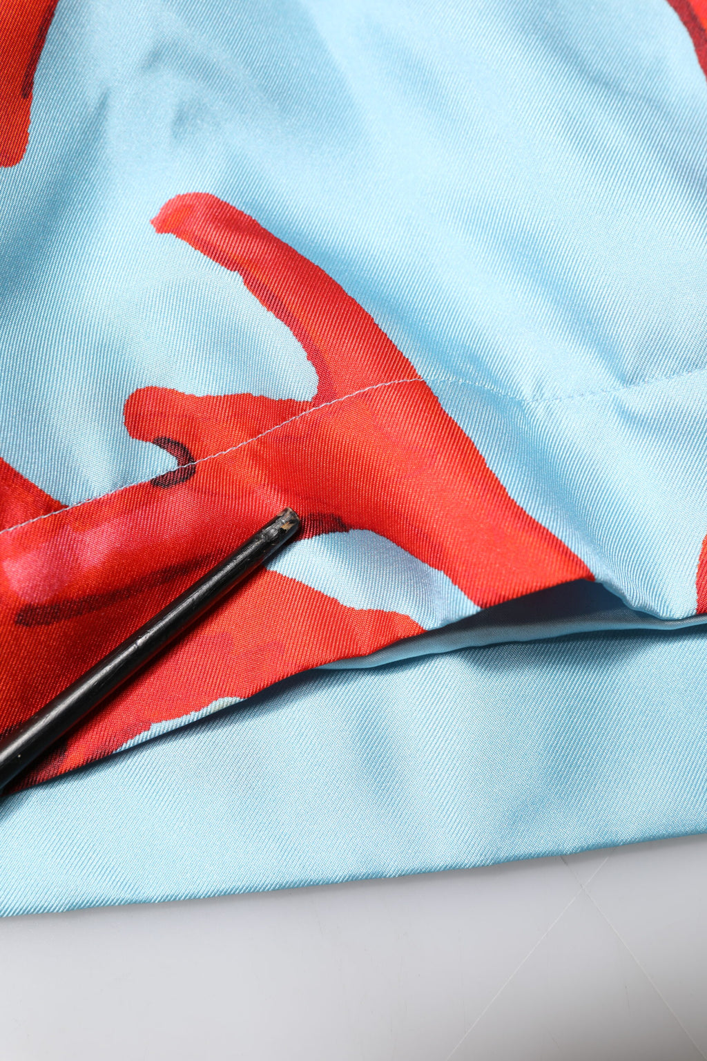 Dolce & Gabbana Blue Red Coral Print Wrap Robe Coat Jacket