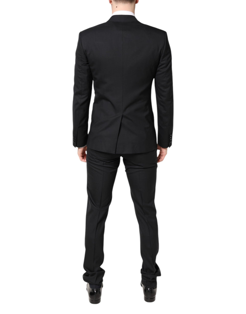 Dolce & Gabbana Black Wool Single Breasted 3 Piece Suit