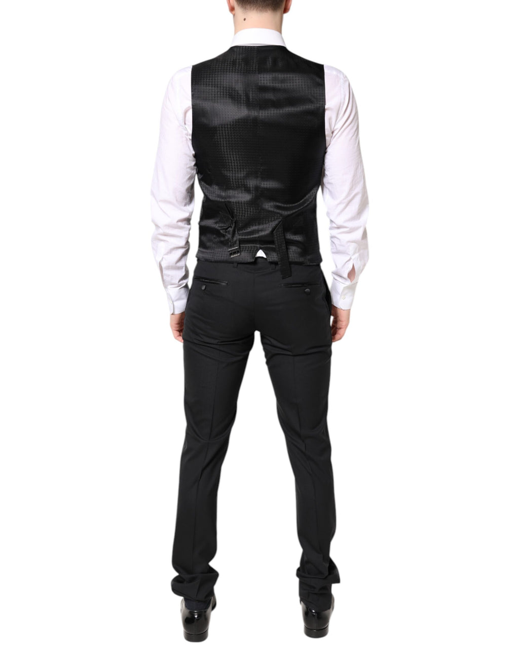 Dolce & Gabbana Black Wool Single Breasted 3 Piece Suit