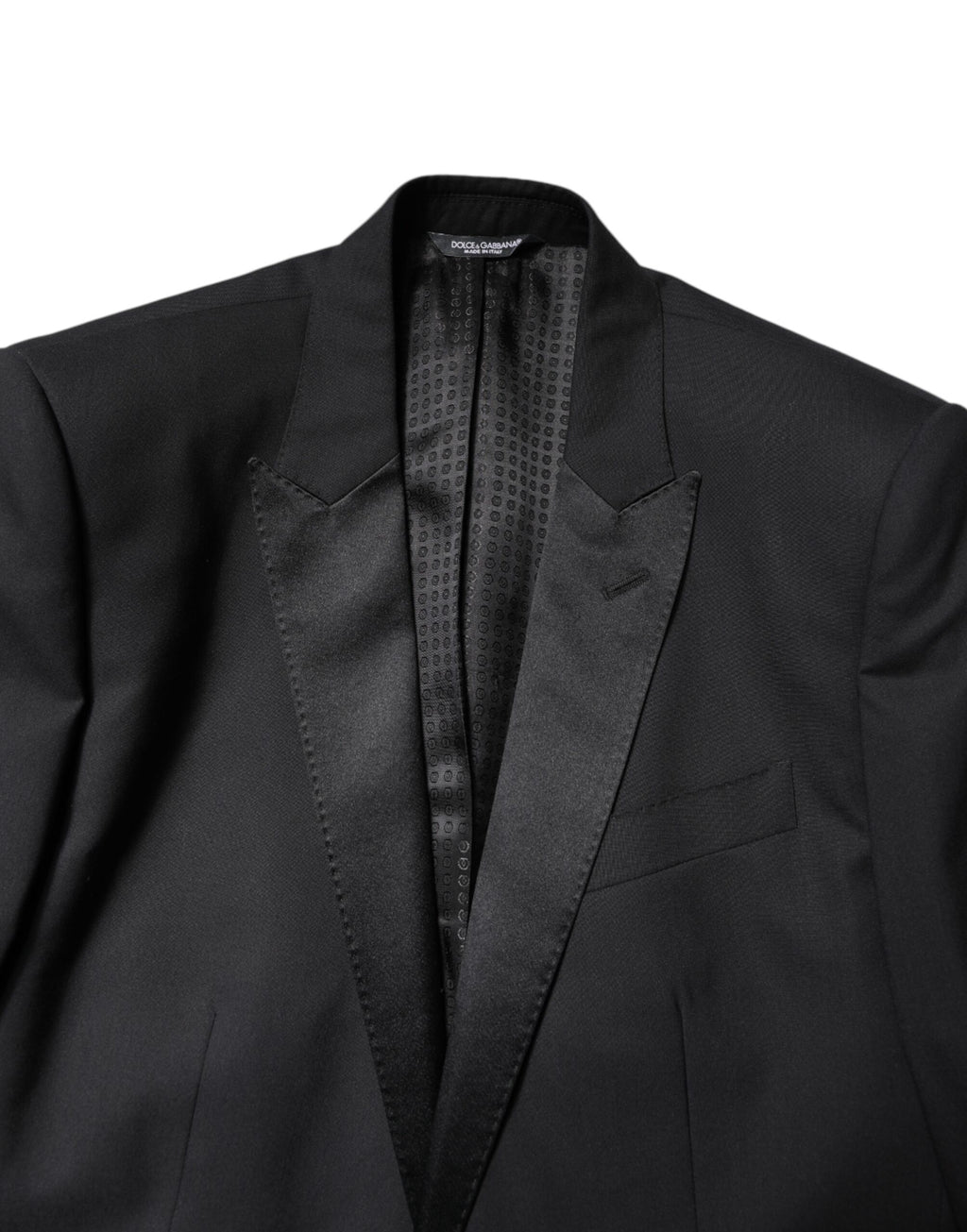 Dolce & Gabbana Black Wool Single Breasted 3 Piece Suit