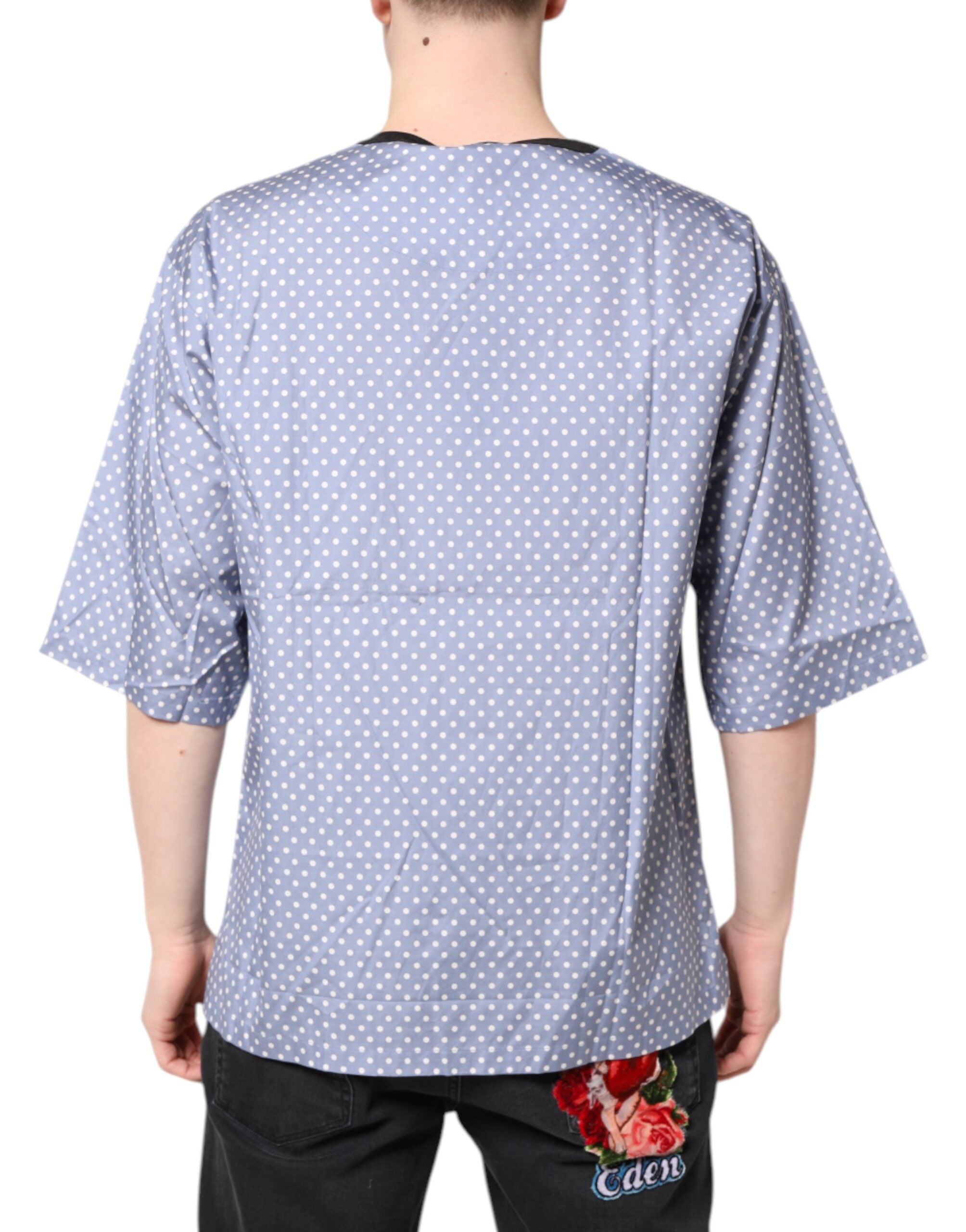 Dolce & Gabbana Light Blue Graphic Print Short Sleeve T-shirt