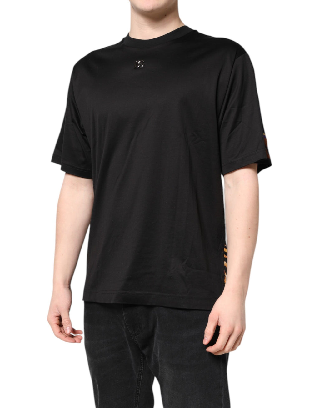 Dolce & Gabbana Black Graphic Print Back Short Sleeve T-shirt