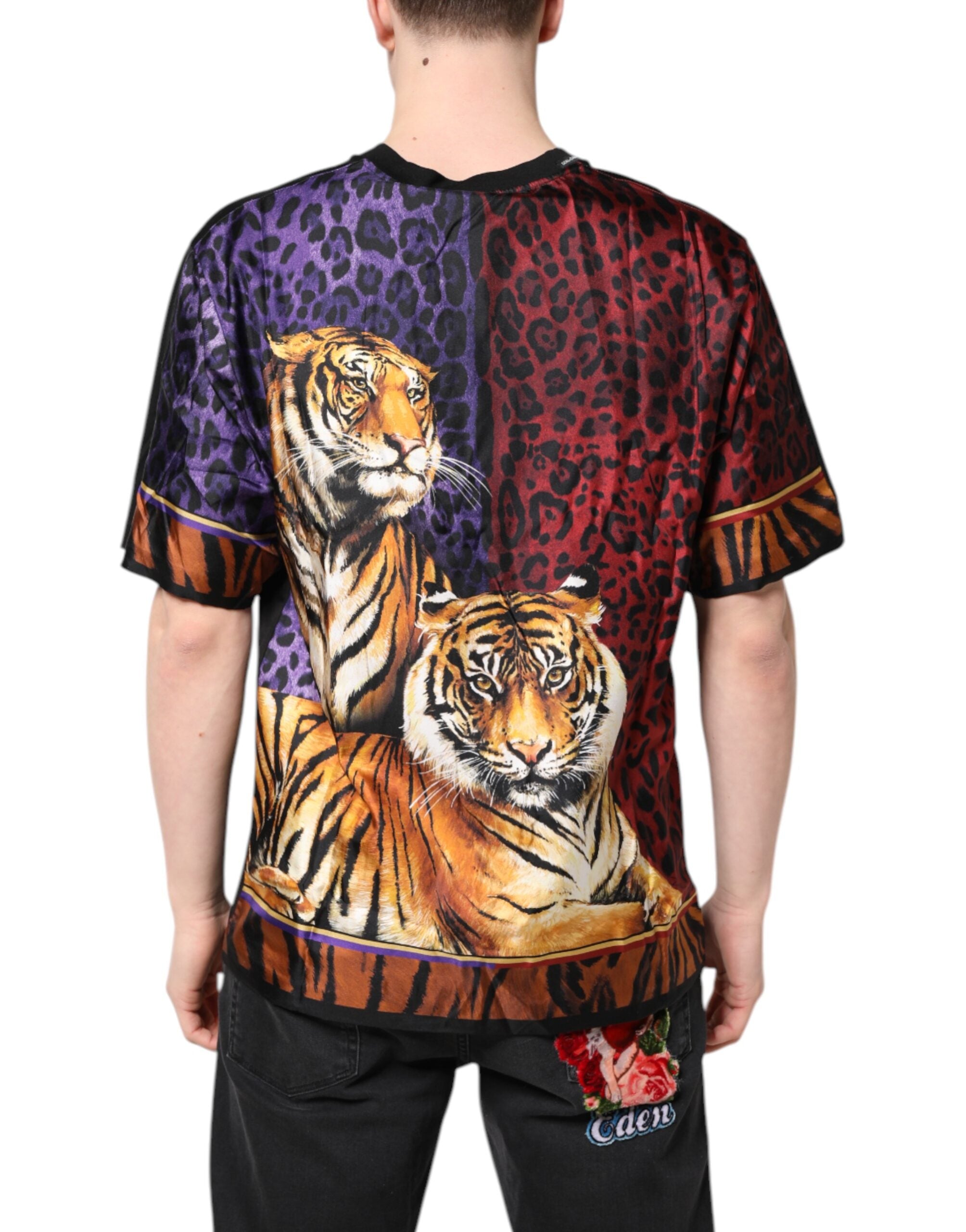 Dolce & Gabbana Black Graphic Print Back Short Sleeve T-shirt