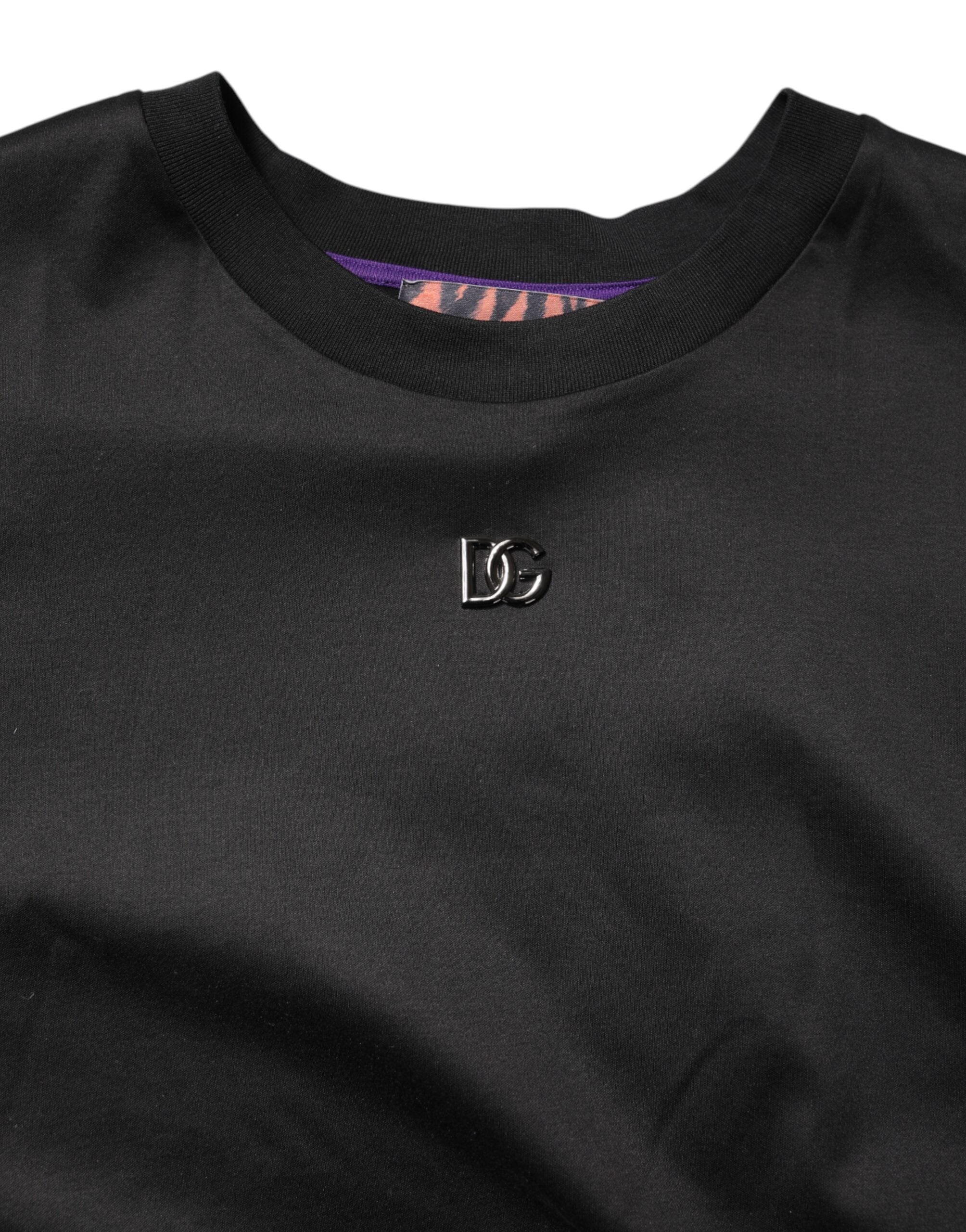 Dolce & Gabbana Black Graphic Print Back Short Sleeve T-shirt