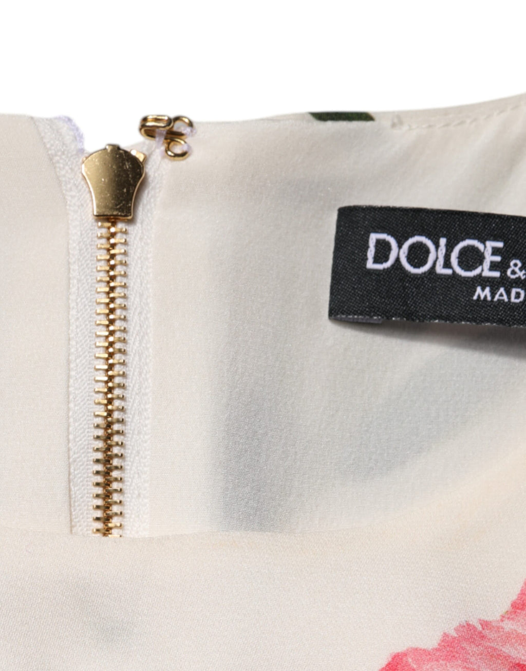 Dolce & Gabbana Pink Floral Print Short Sleeves Sheath Dress