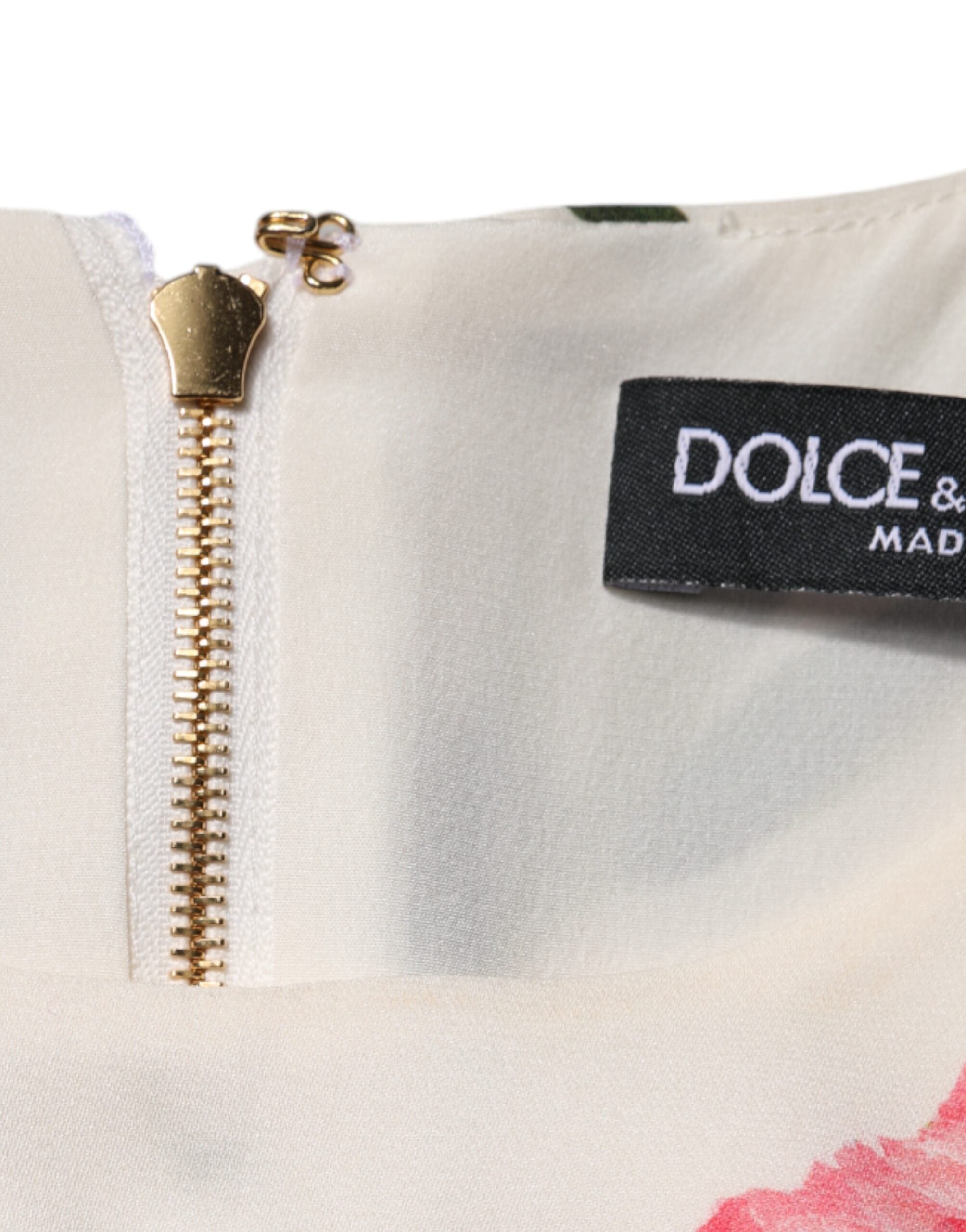 Dolce & Gabbana Pink Floral Print Short Sleeves Sheath Dress