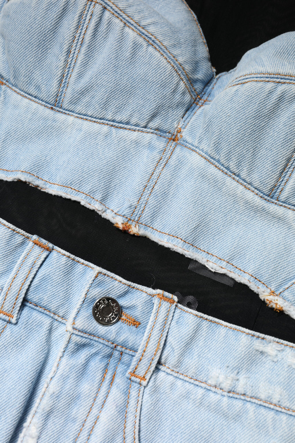 Dolce & Gabbana Black Blue Long Sleeves Denim Mini Dress