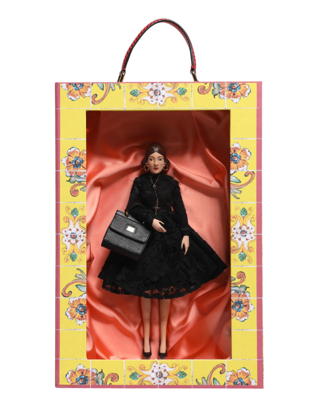 Dolce & Gabbana Black Dress Ceramic Porcelain Fashion Leather Sicily Dolls