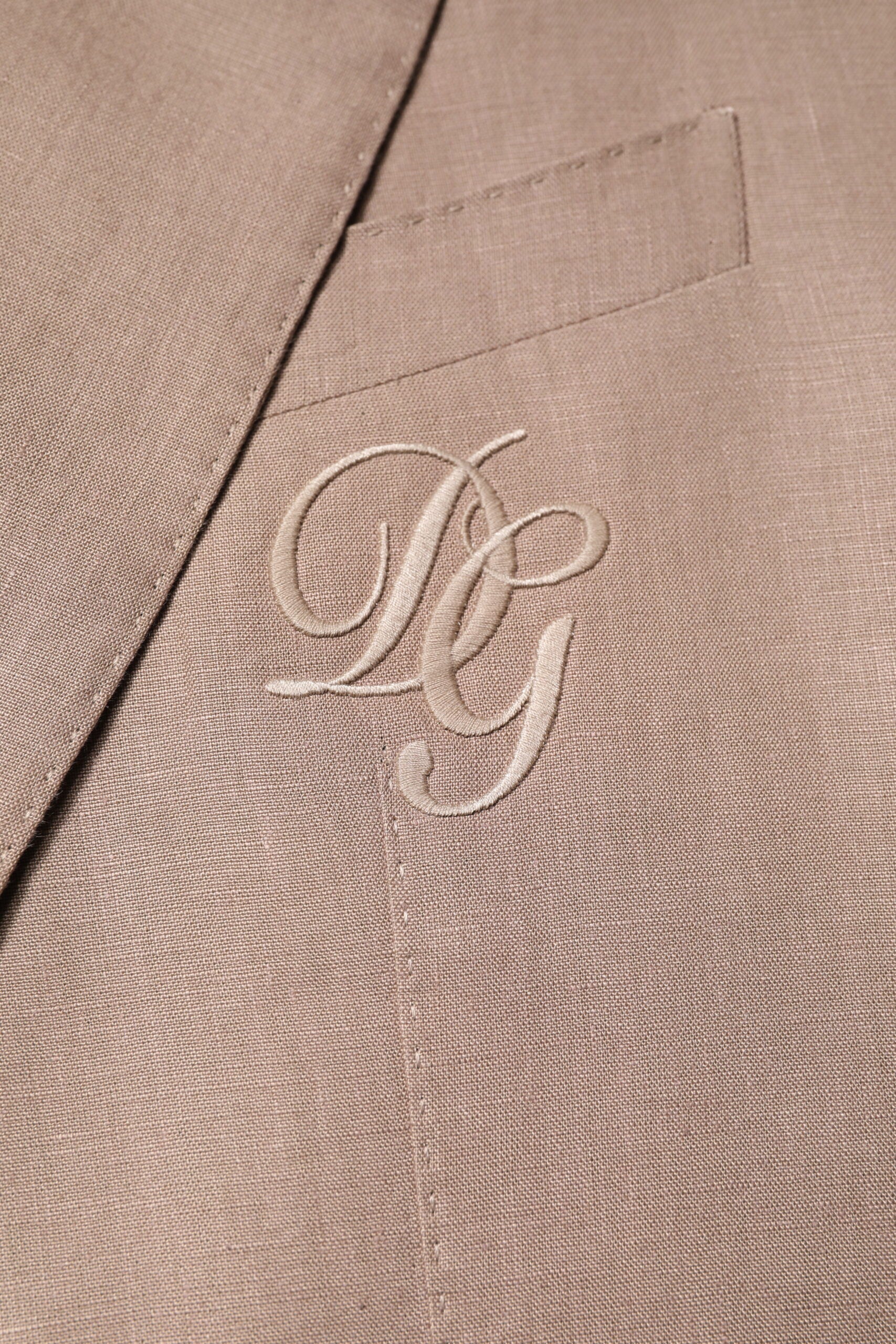 Dolce & Gabbana Beige TAORMINA Single Breasted Coat Blazer