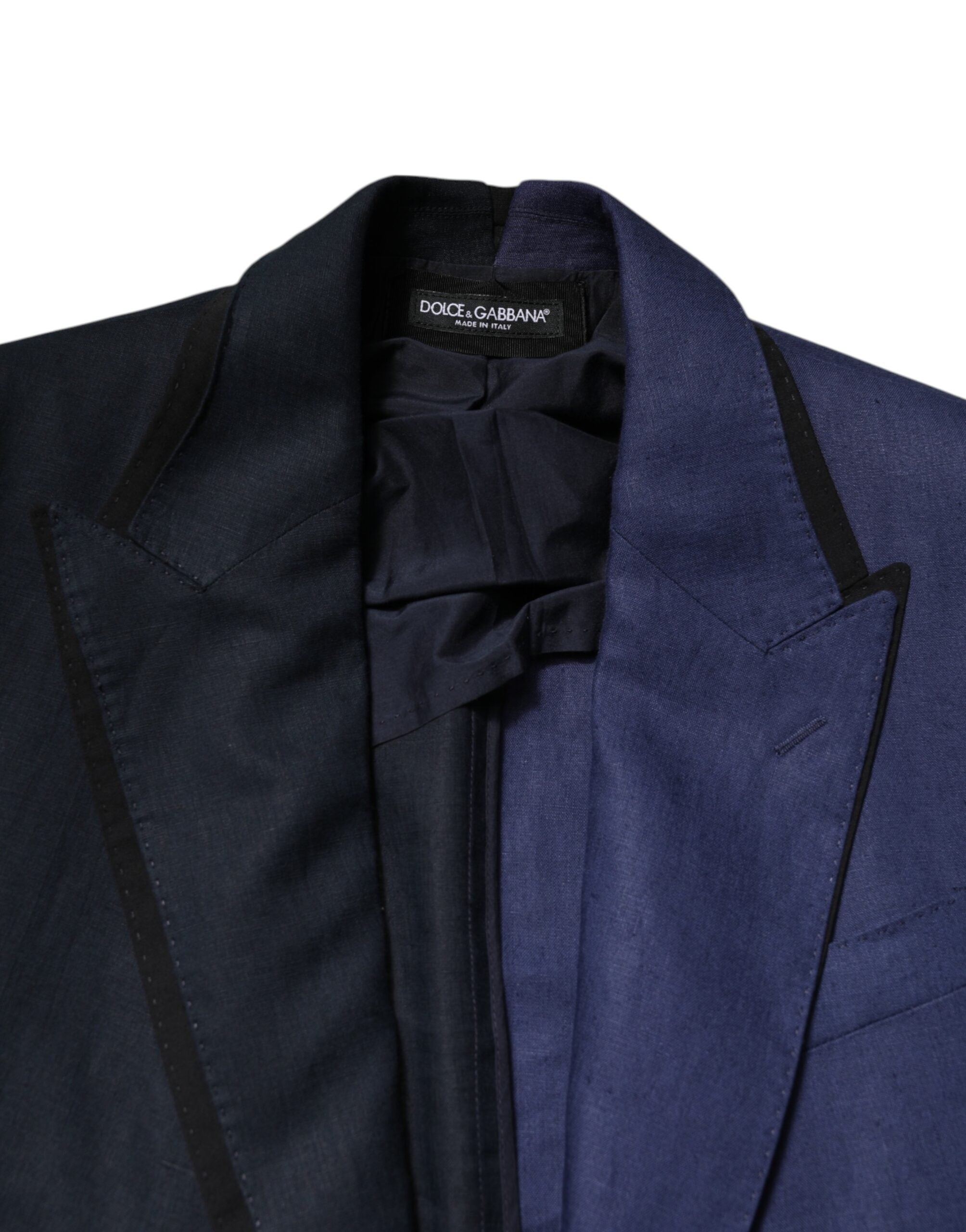 Dolce & Gabbana Navy Blue Double Breasted Suit Coat Blazer