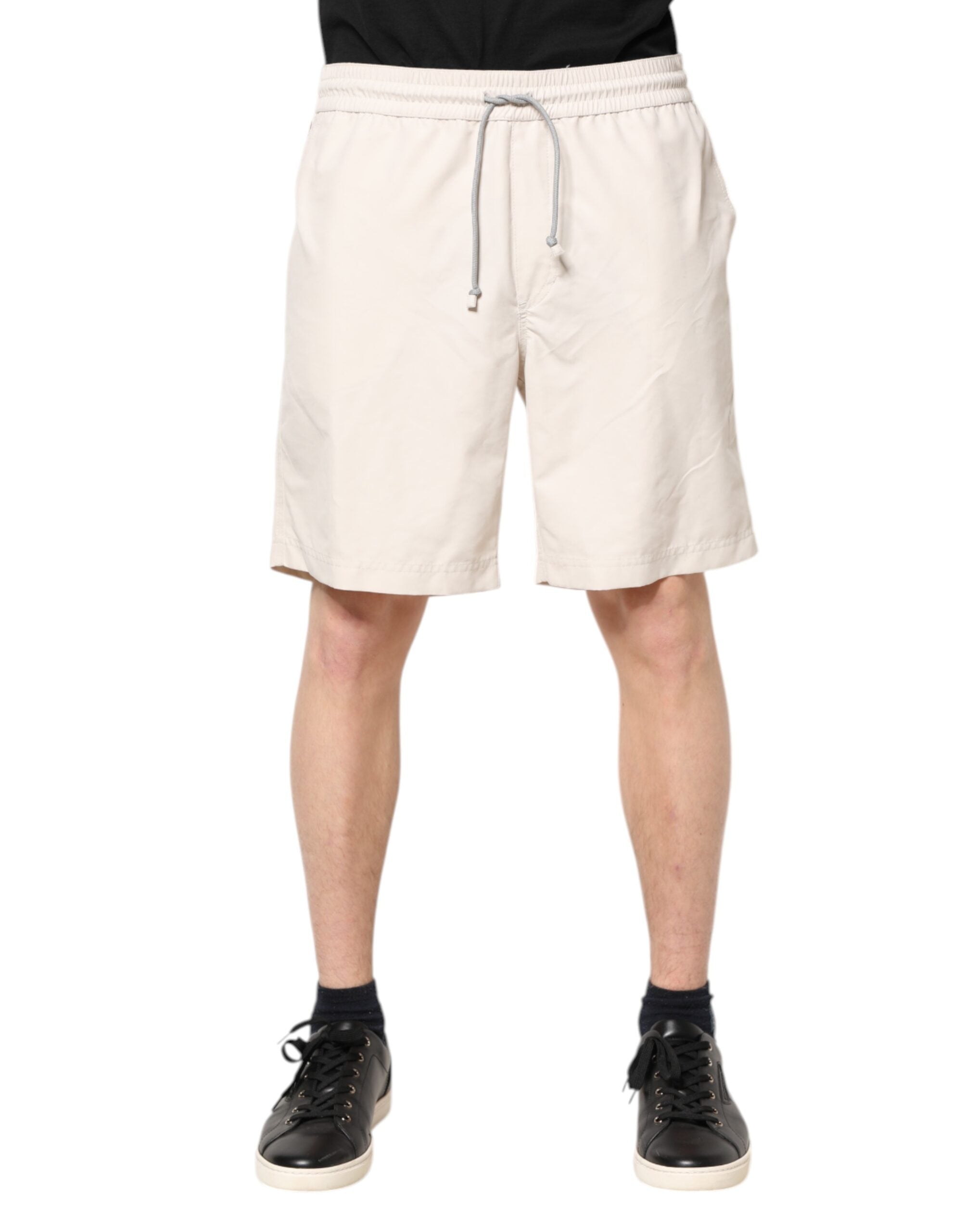 Brunello Cucinelli Off White Logo Men Bermuda Sweatshorts Shorts