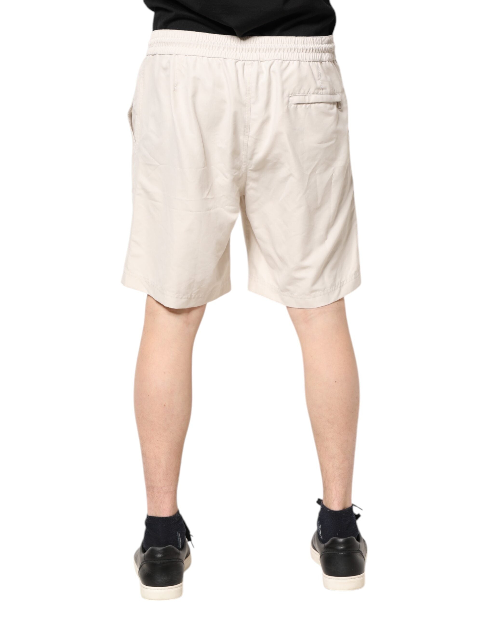 Brunello Cucinelli Off White Logo Men Bermuda Sweatshorts Shorts