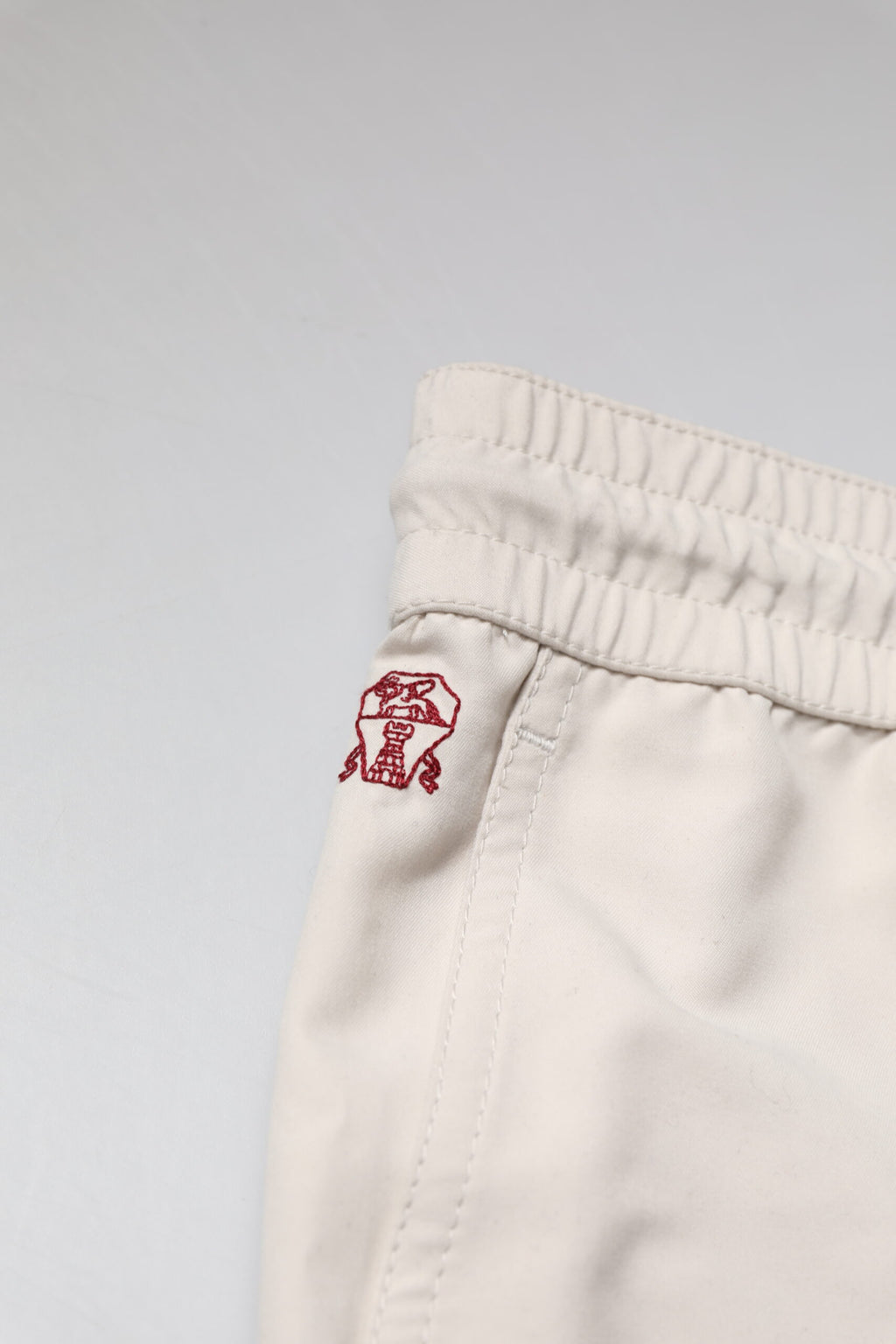 Brunello Cucinelli Off White Logo Men Bermuda Sweatshorts Shorts