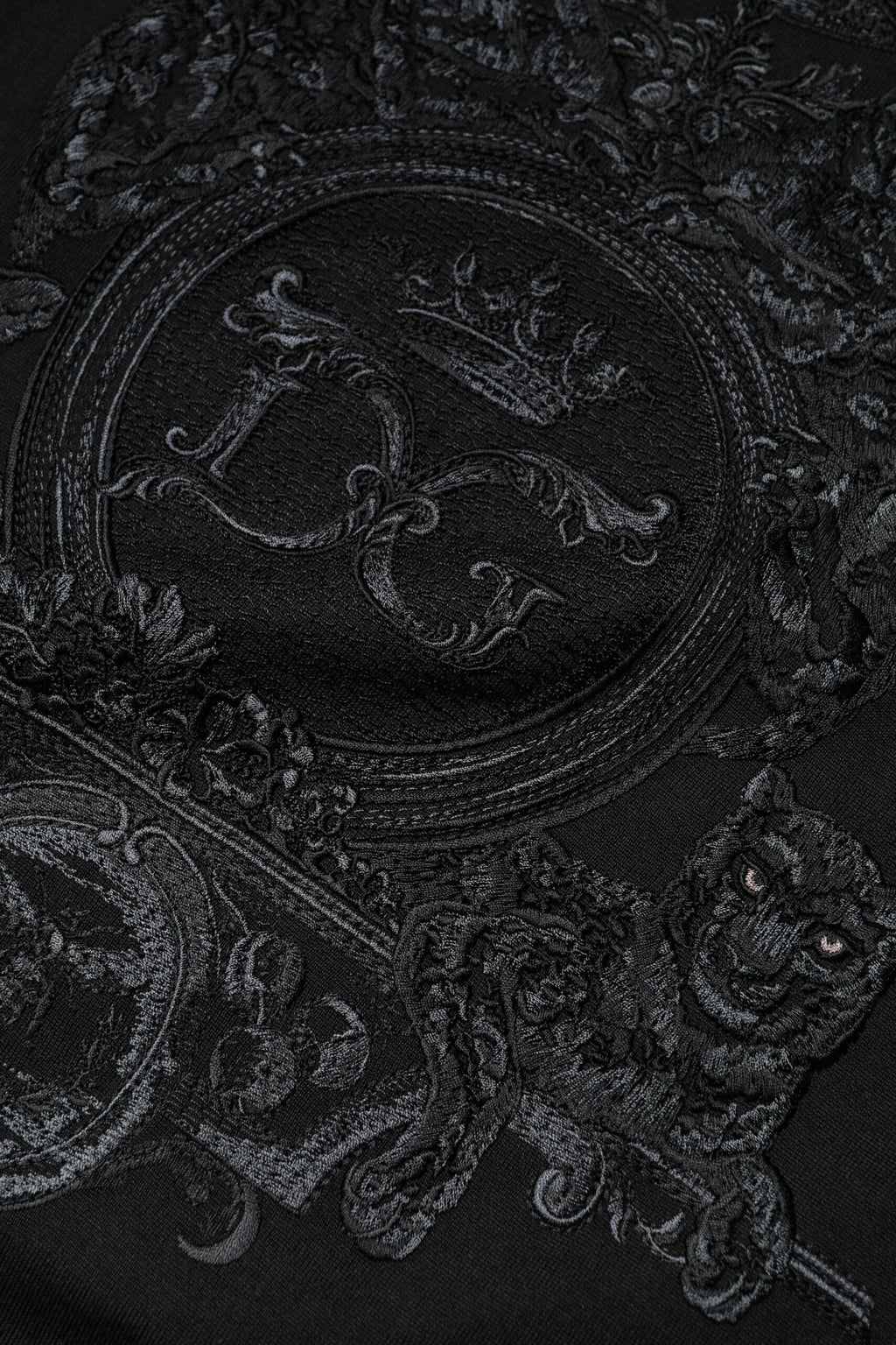 Dolce & Gabbana Black DG Crown Embroidery Pullover Sweater