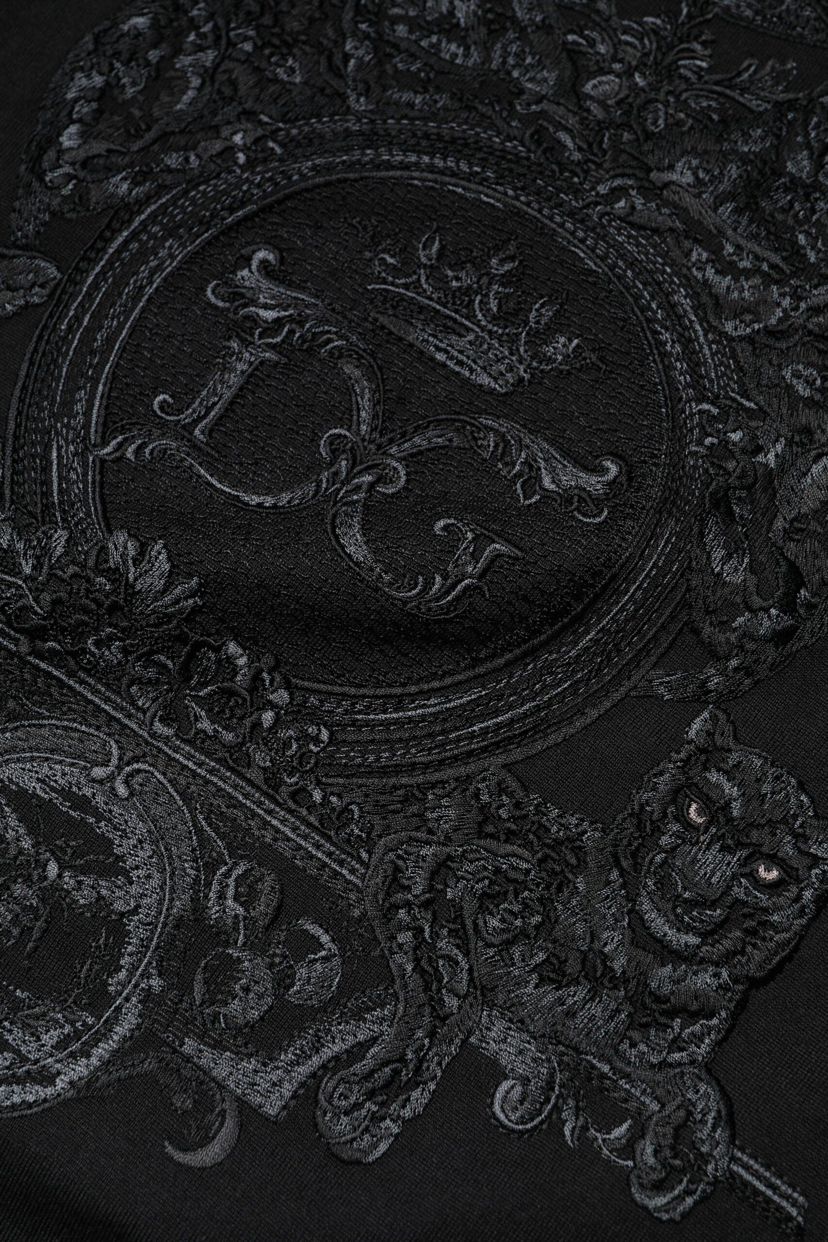 Dolce & Gabbana Black DG Crown Embroidery Pullover Sweater