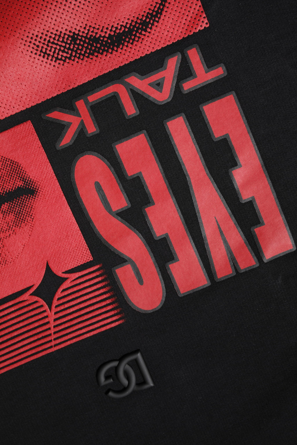 Dolce & Gabbana Black Cotton Graphic Print Pullover Sweater