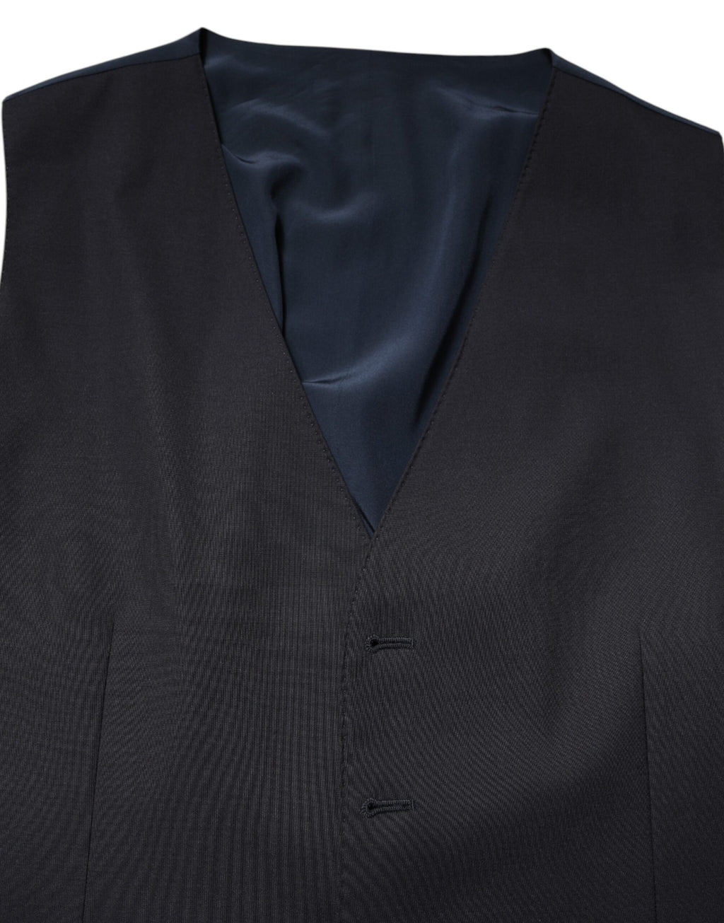 Dolce & Gabbana Black Wool Waistcoat Dress Formal Vest