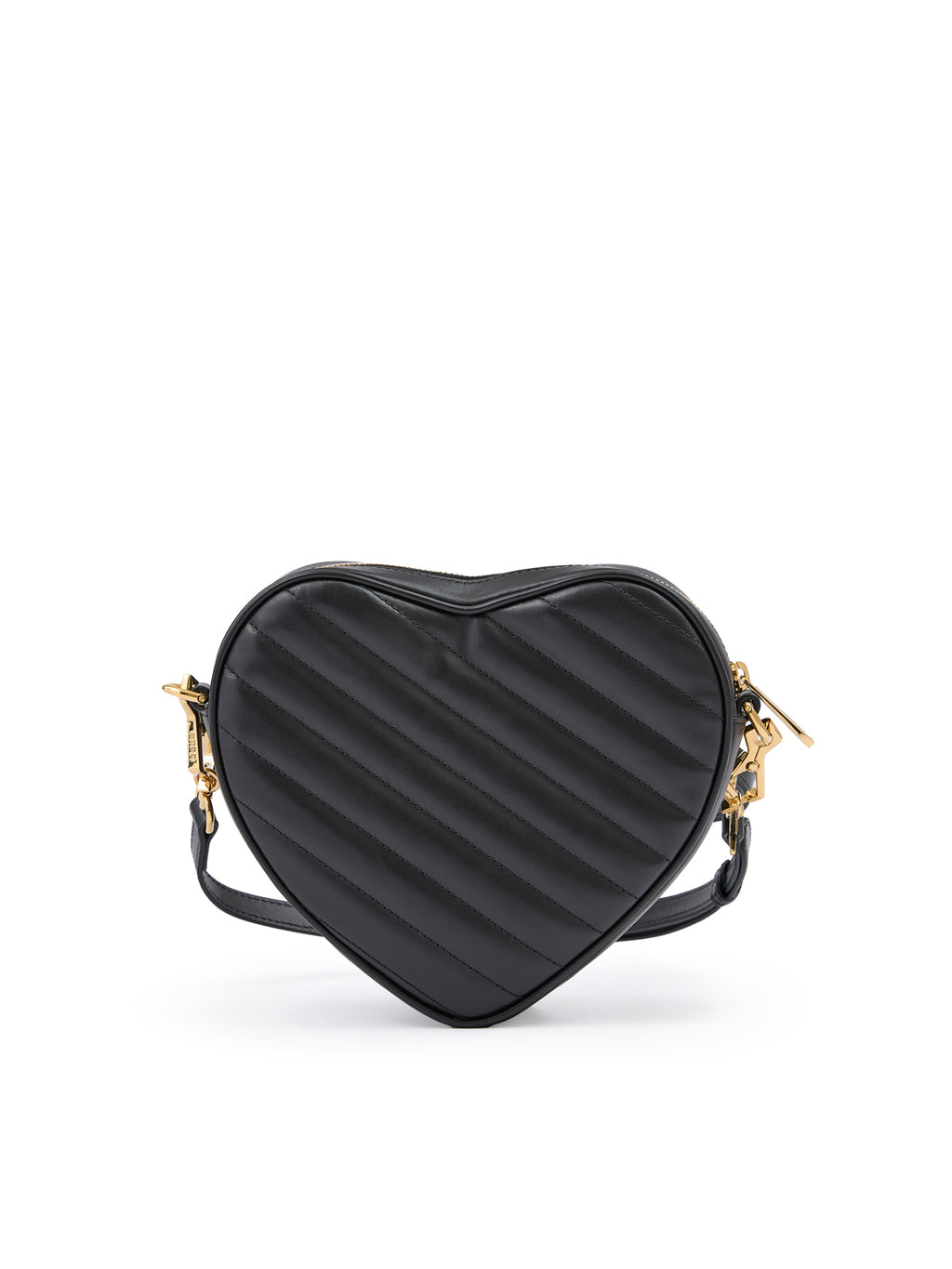 Gucci Black Leather Mini Heart Crossbody Bag