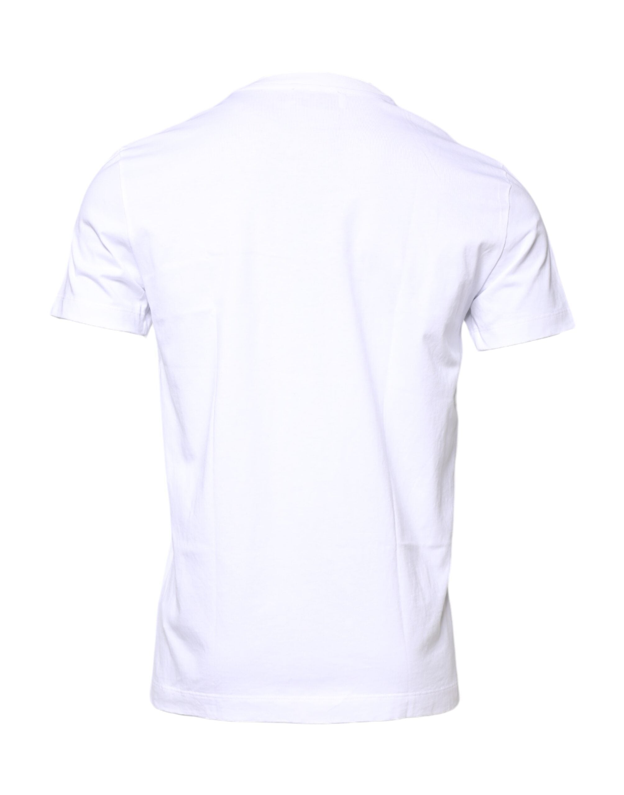 Dolce & Gabbana White Cotton DG Embroidery Crew Neck T-shirt