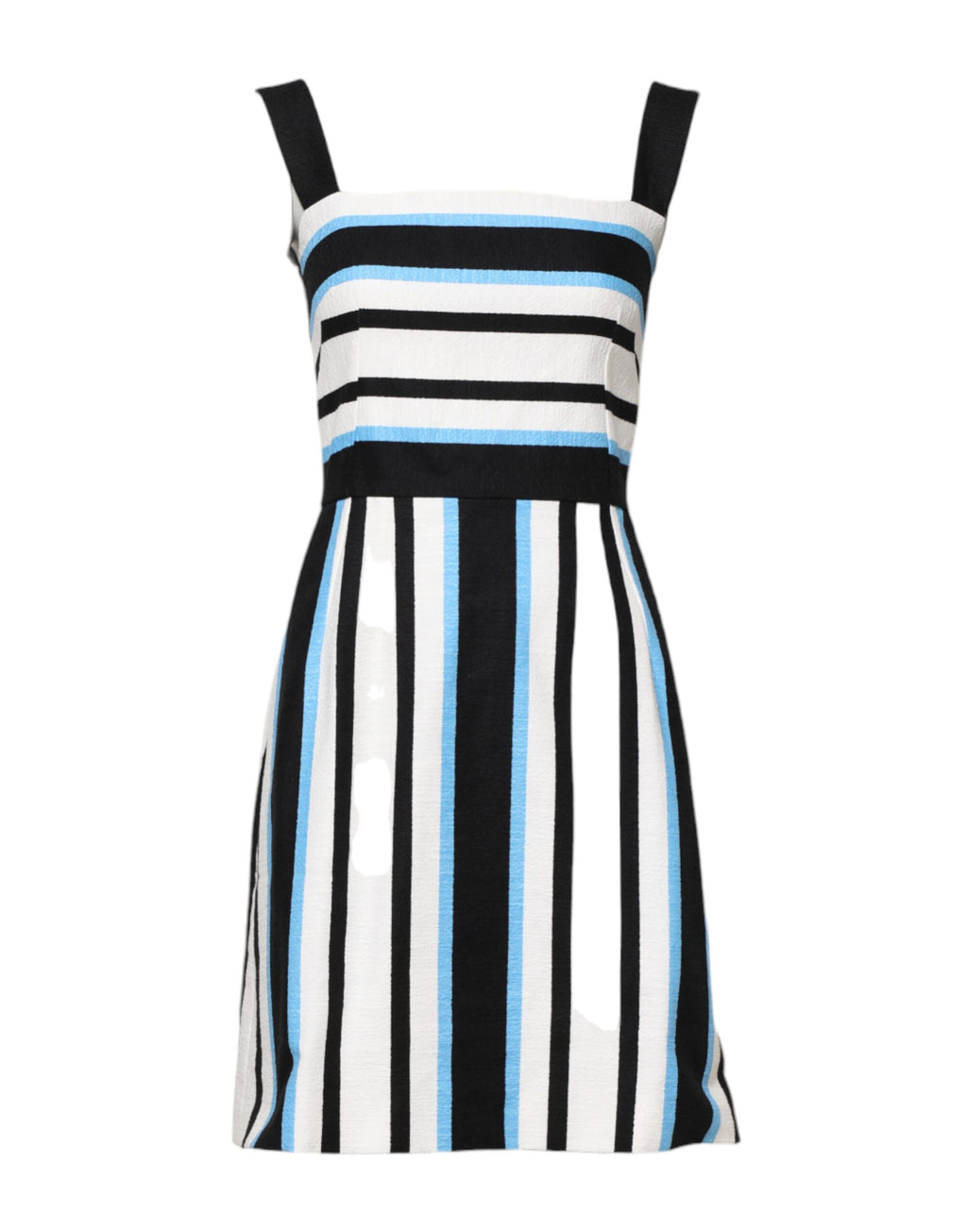 Dolce & Gabbana Multicolor Stripe Cashmere Sleeveless Dress
