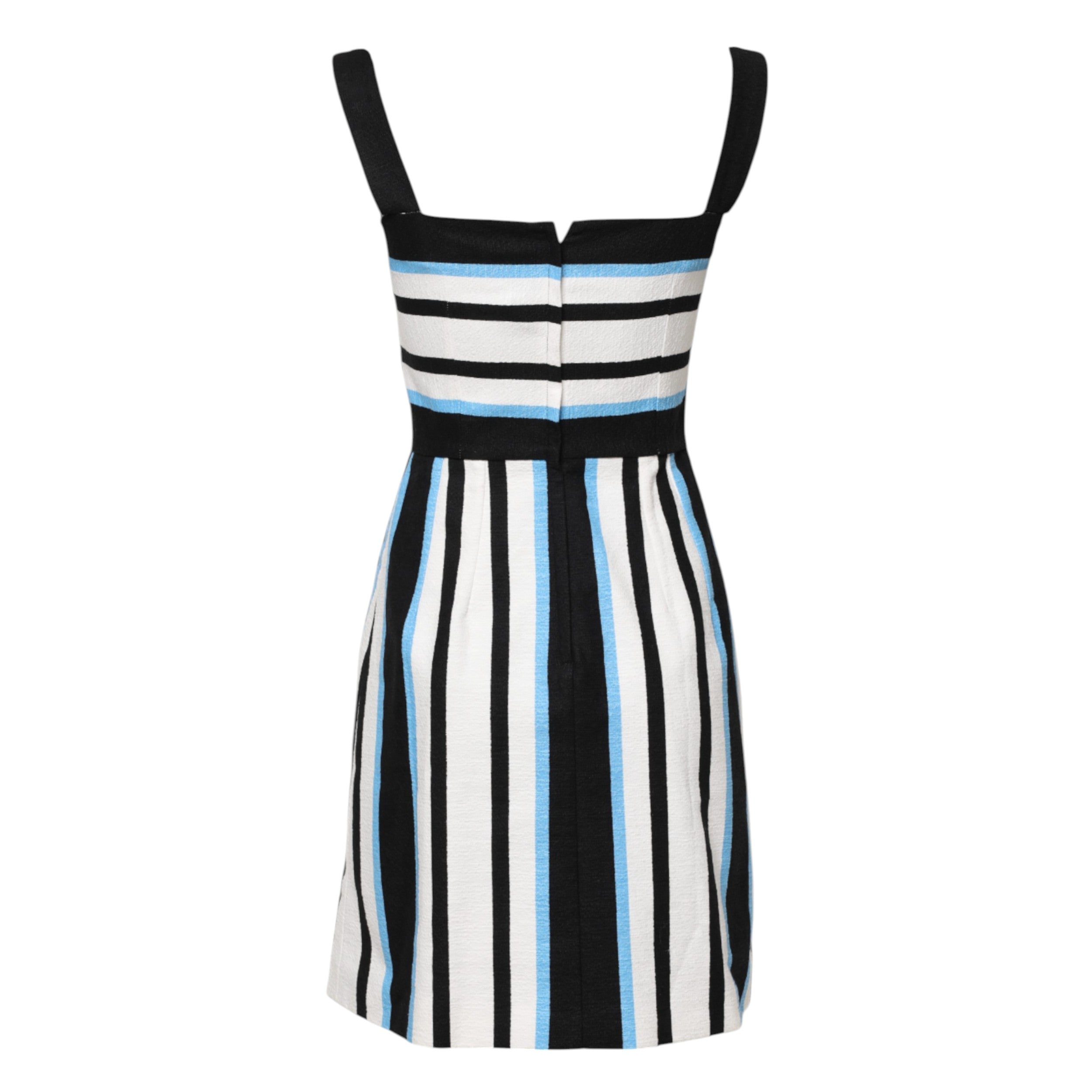 Dolce & Gabbana Multicolor Stripe Cashmere Sleeveless Dress
