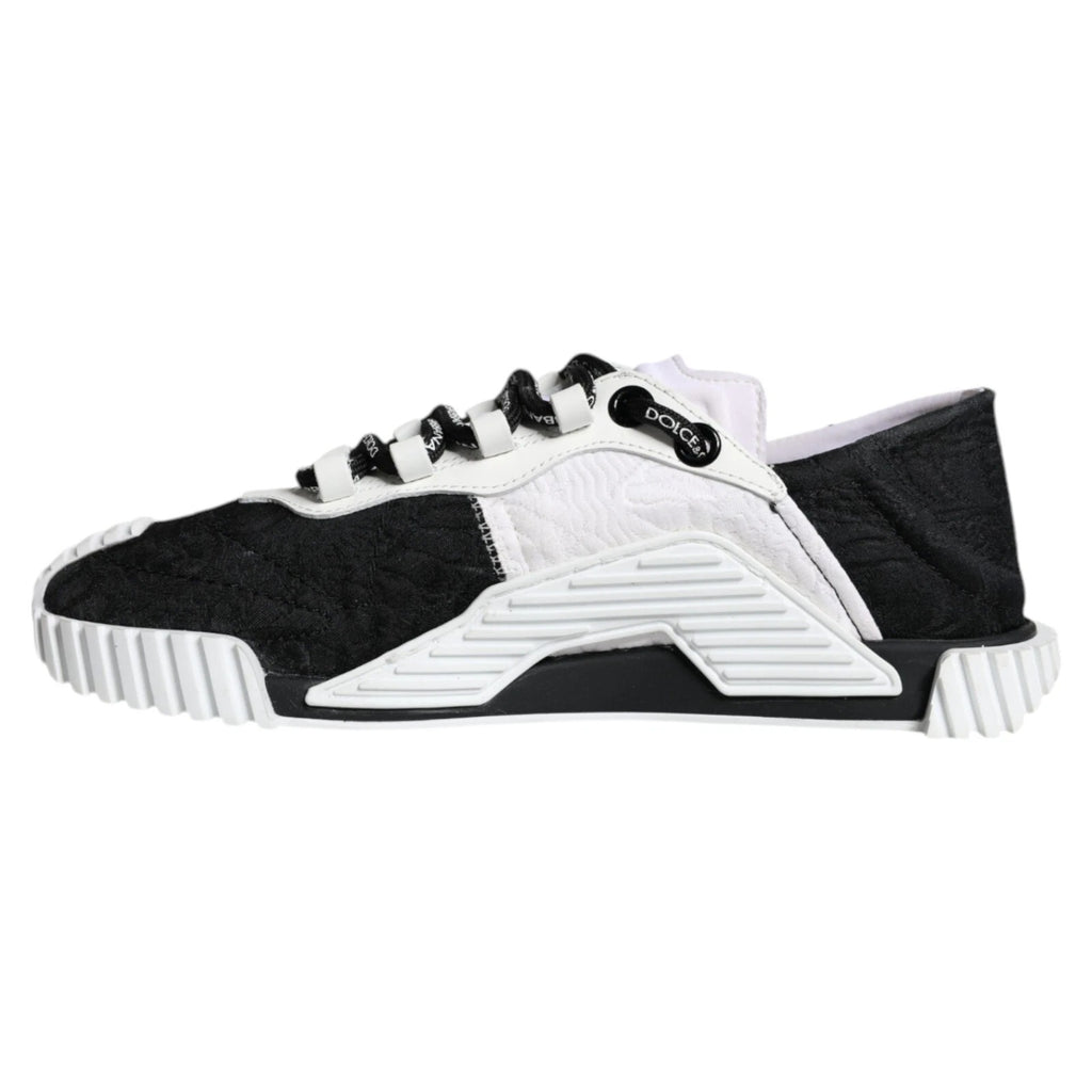 Dolce & Gabbana White Black Low Top NS1 Sneakers Shoes