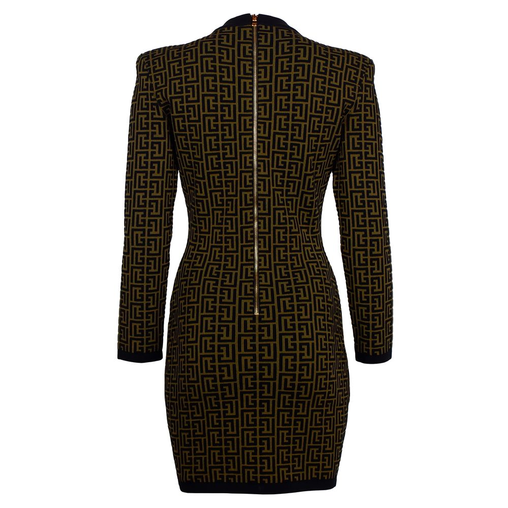 Balmain Brown Wool Dress