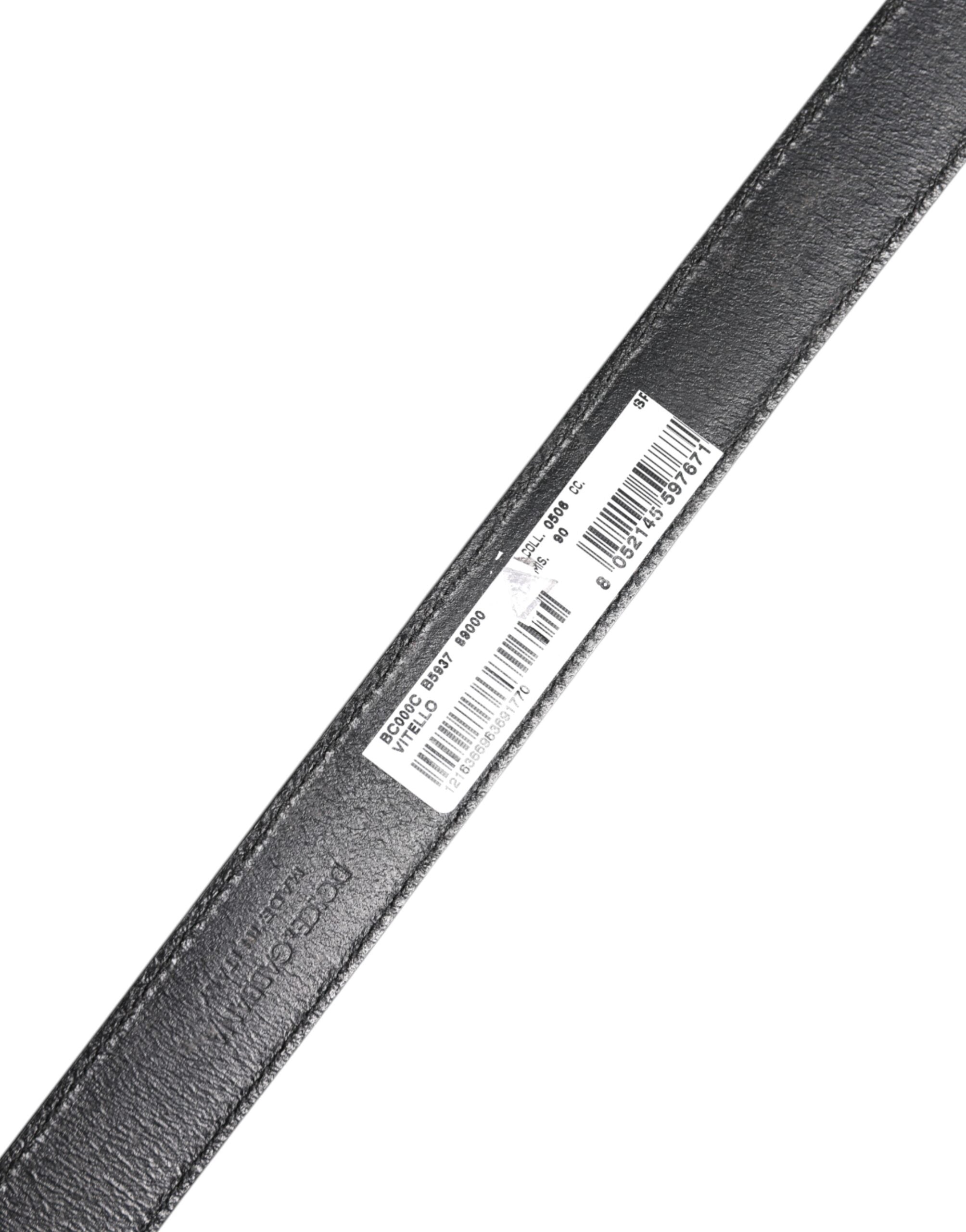 Dolce & Gabbana Black Classic Calfskin Leather Buckle Belt