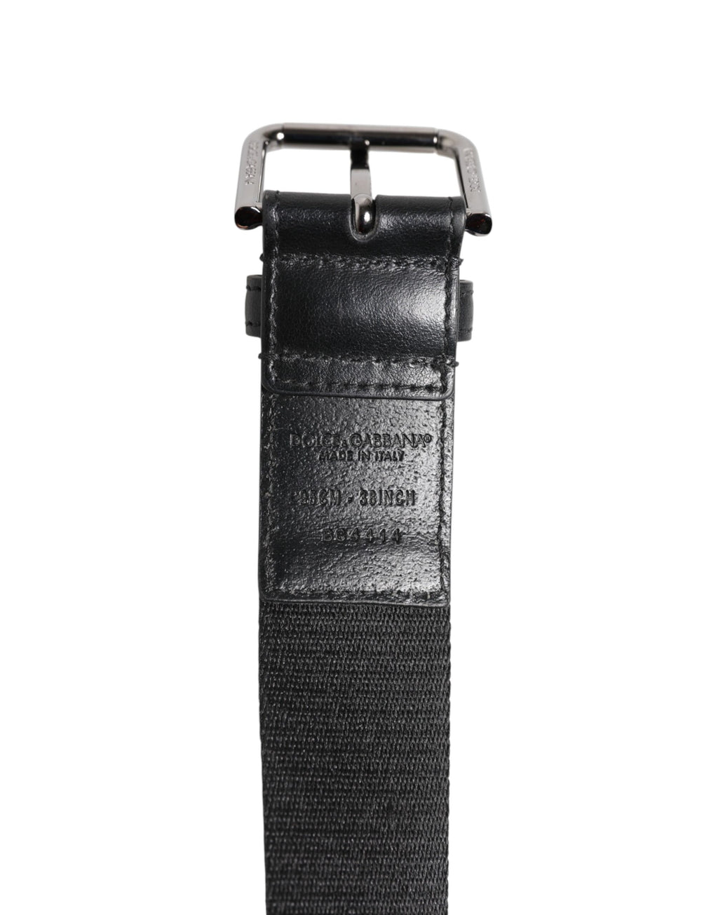 Dolce & Gabbana Black Blue DG Logo Silver Metal Buckle Belt