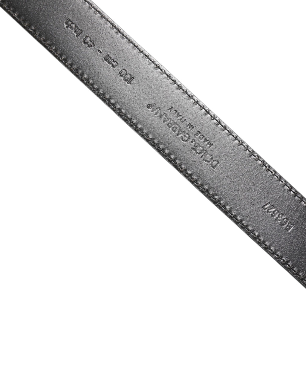 Dolce & Gabbana Black Calf Leather Classic Metal Buckle Belt