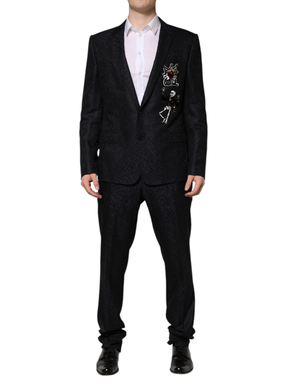 Dolce & Gabbana Black MARTINI King Skeleton 2 Piece Suit