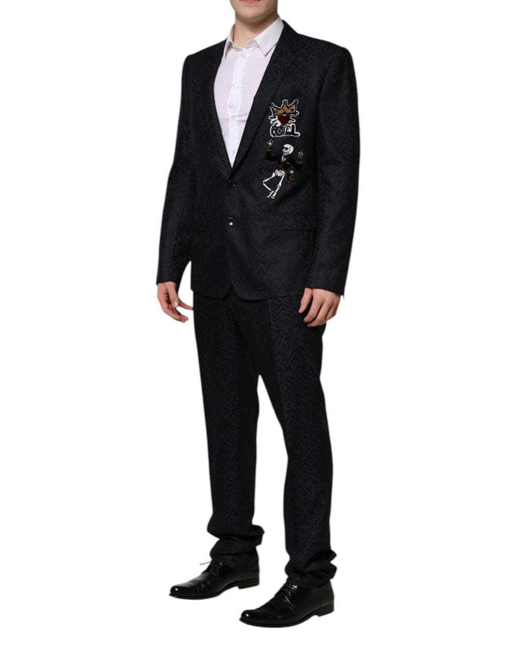 Dolce & Gabbana Black MARTINI King Skeleton 2 Piece Suit