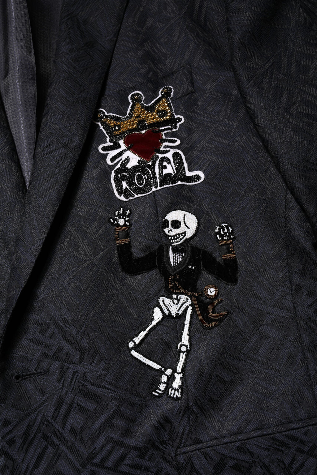 Dolce & Gabbana Black MARTINI King Skeleton 2 Piece Suit