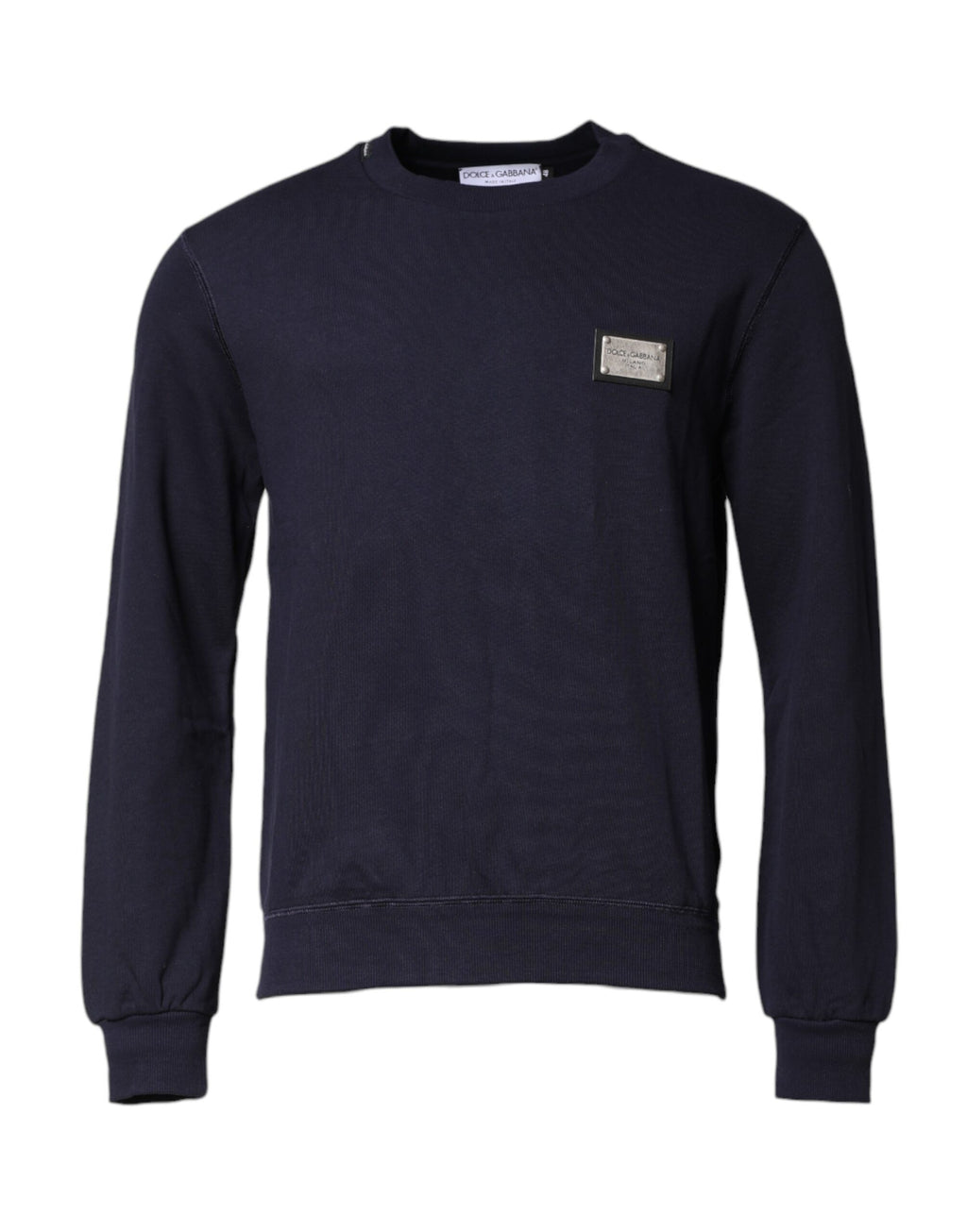Dolce & Gabbana Dark Blue Logo Crew Neck Pullover Sweater