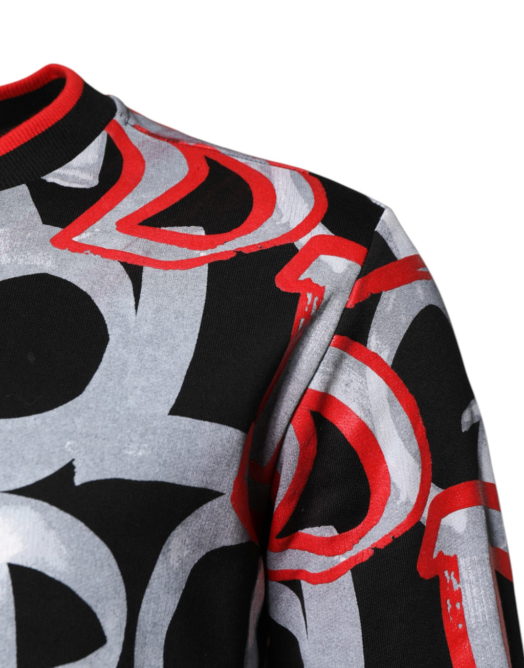 Dolce & Gabbana Multicolor Logo Monogram Crew Neck Sweater