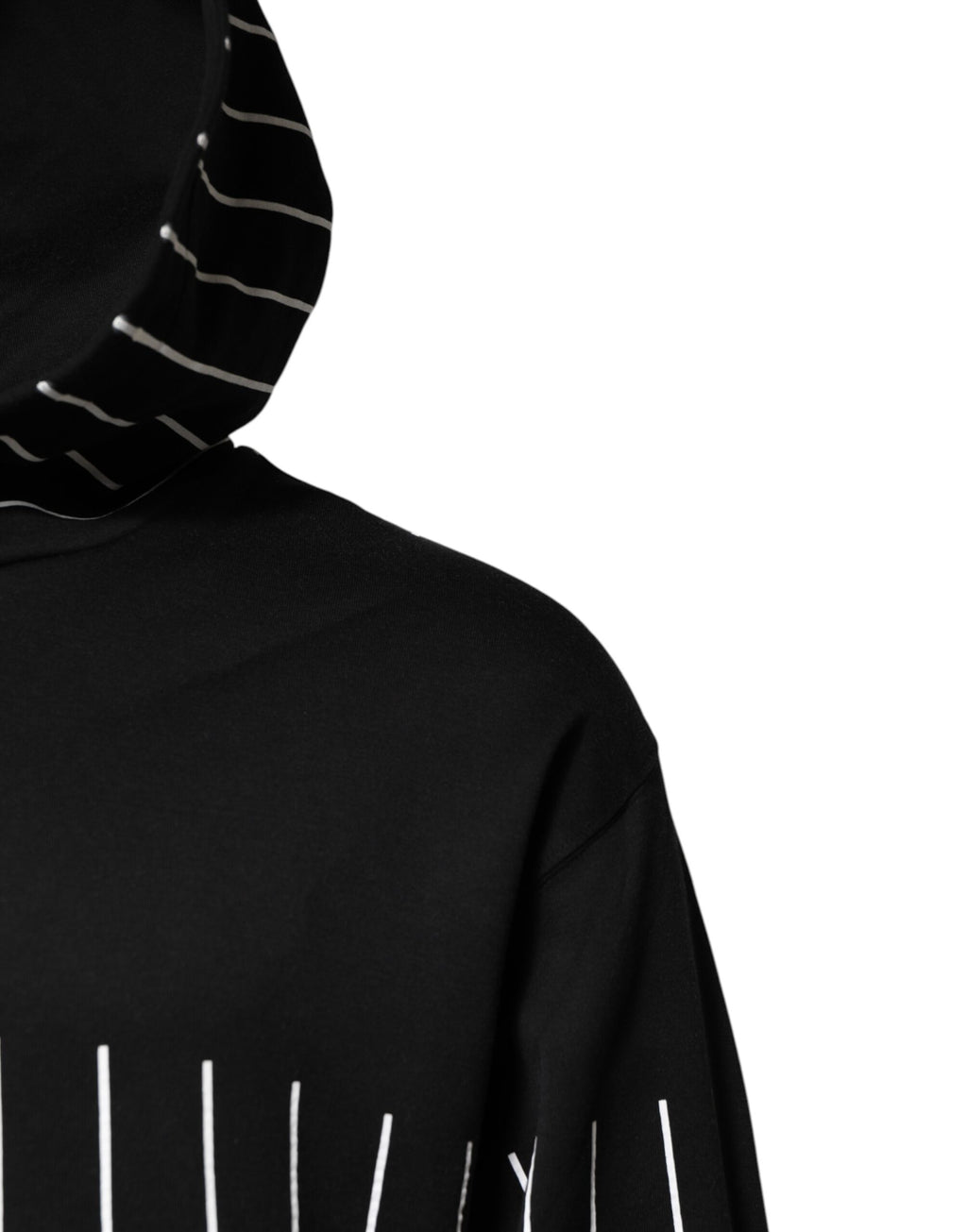 Dolce & Gabbana Black White Stripe Hooded Sweatshirt Sweater
