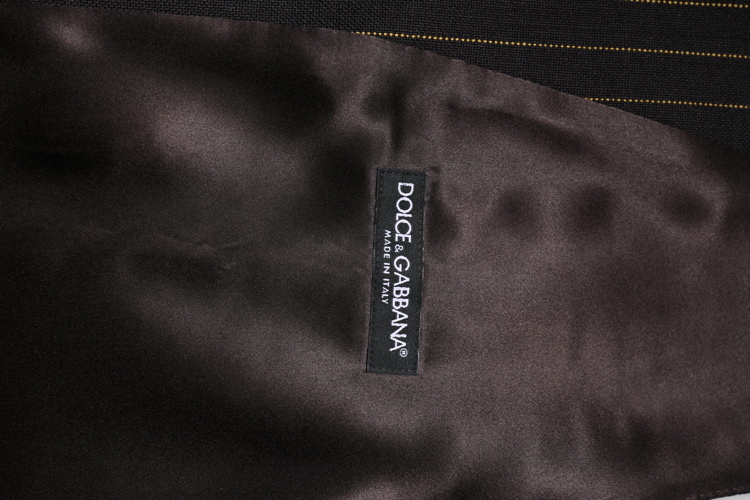 Dolce & Gabbana Black Stripes Wool Formal Men Waistcoat Vest