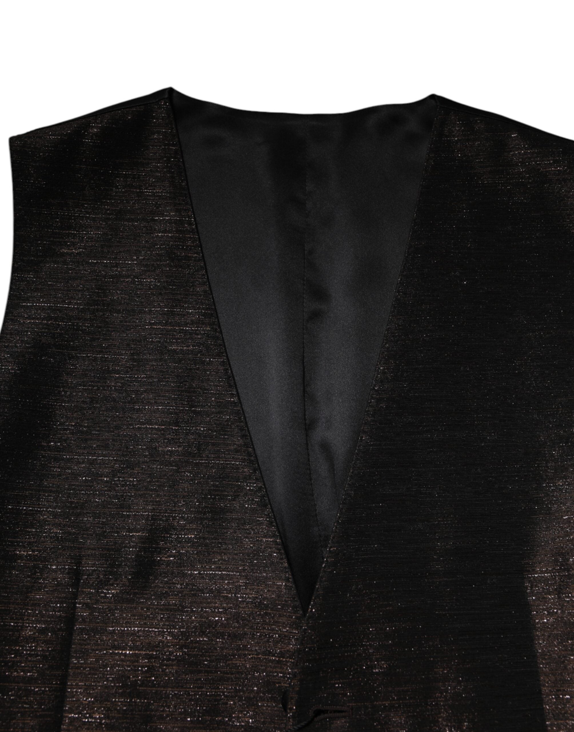 Dolce & Gabbana Dark Brown Dress Formal Men Waistcoat Vest