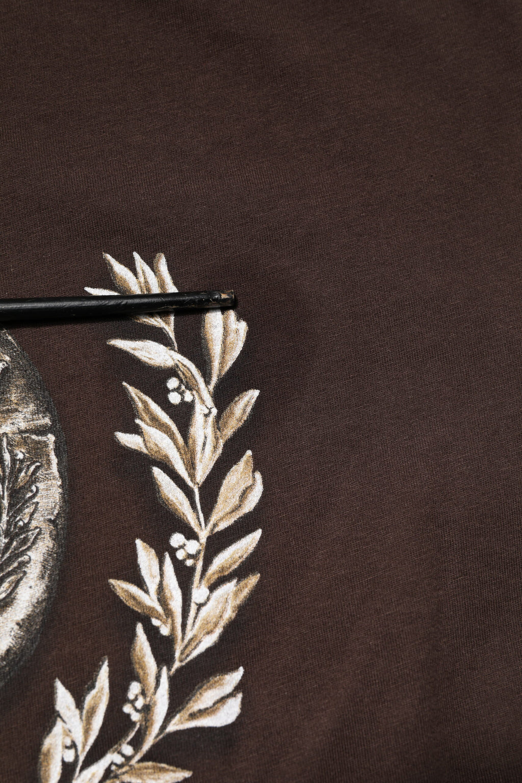 Dolce & Gabbana Brown Cotton Graphic Print Crew Neck T-shirt