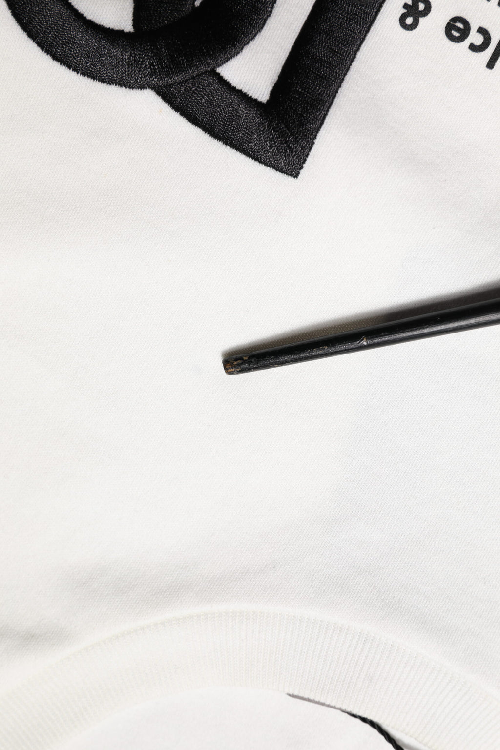 Dolce & Gabbana White Cotton DG Embroidery Round Neck T-shirt