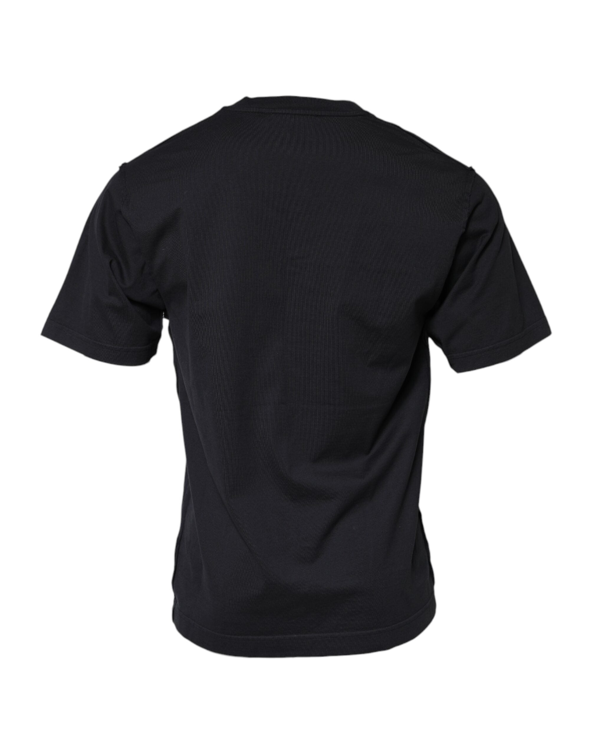 Dolce & Gabbana Black DG Anchor Print Crew Neck T-shirt