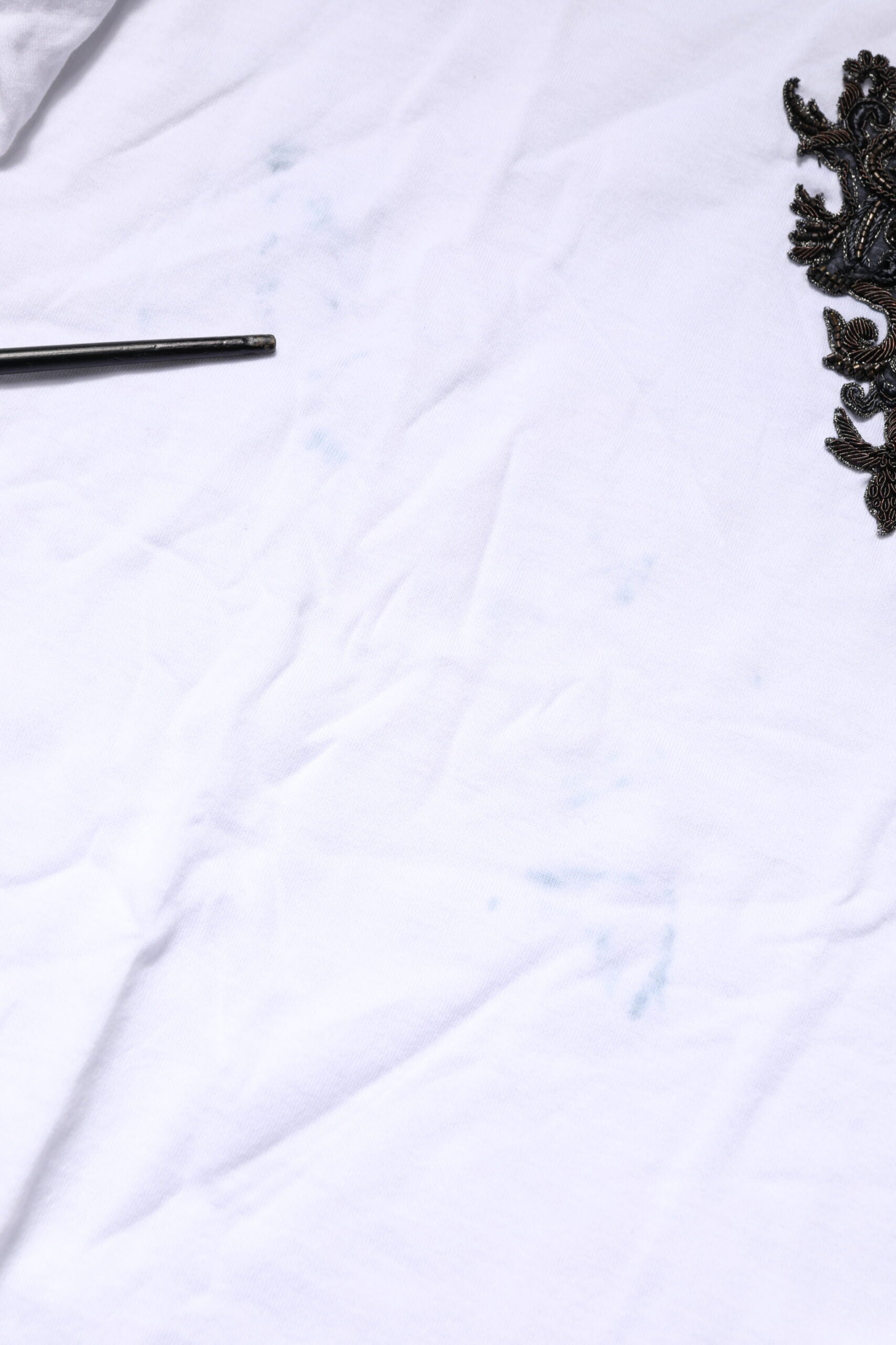 Dolce & Gabbana White Cotton Embroidered Round Neck T-shirt