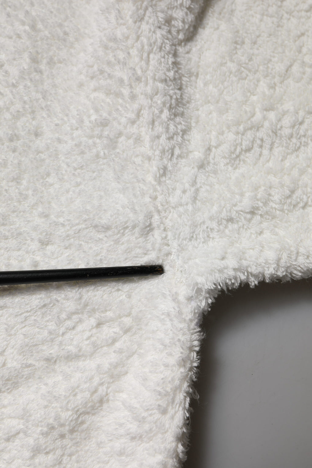 Dolce & Gabbana White Cotton Fleece Crew Neck Sweater