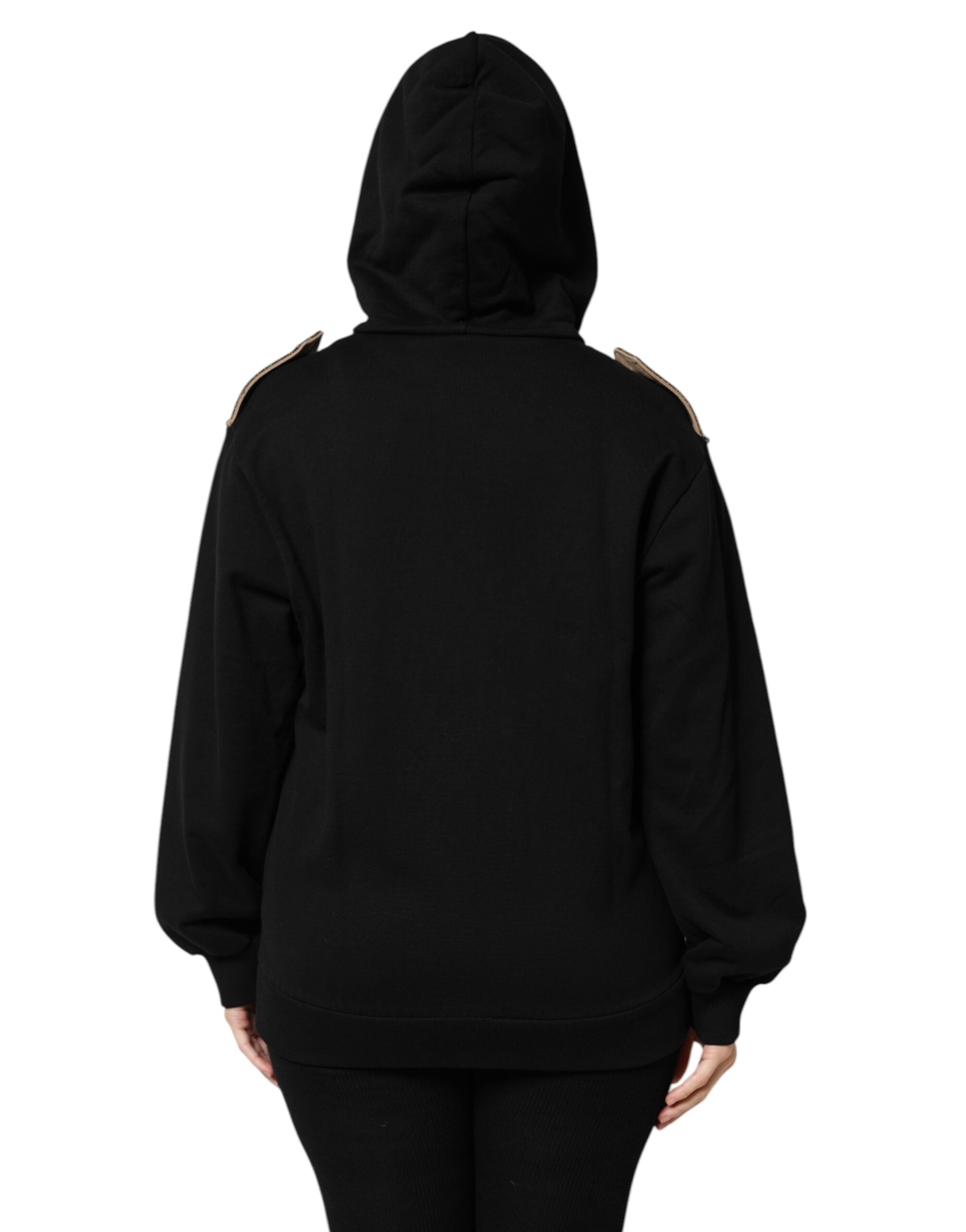 Dolce & Gabbana Black Logo Hooded Full Zip Sweatshirt Jacket