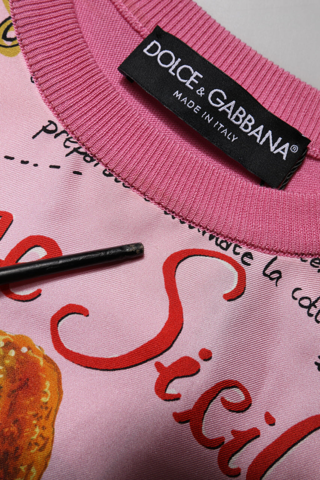 Dolce & Gabbana Pink Silk Araneine Siciliana Sleeveless Top