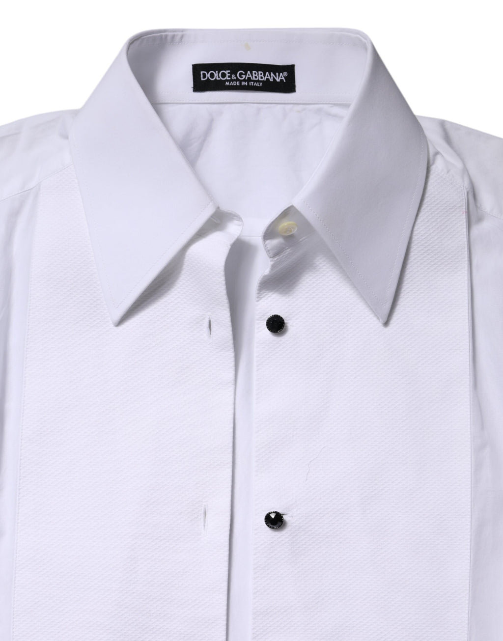 Dolce & Gabbana White Cotton Short Sleeves Collared Polo Top