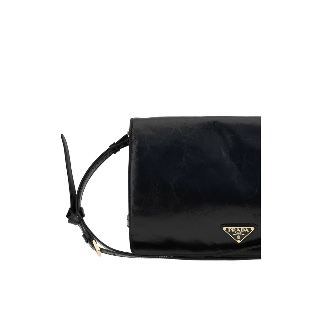 Prada Crinkled leather Shoulder Bag