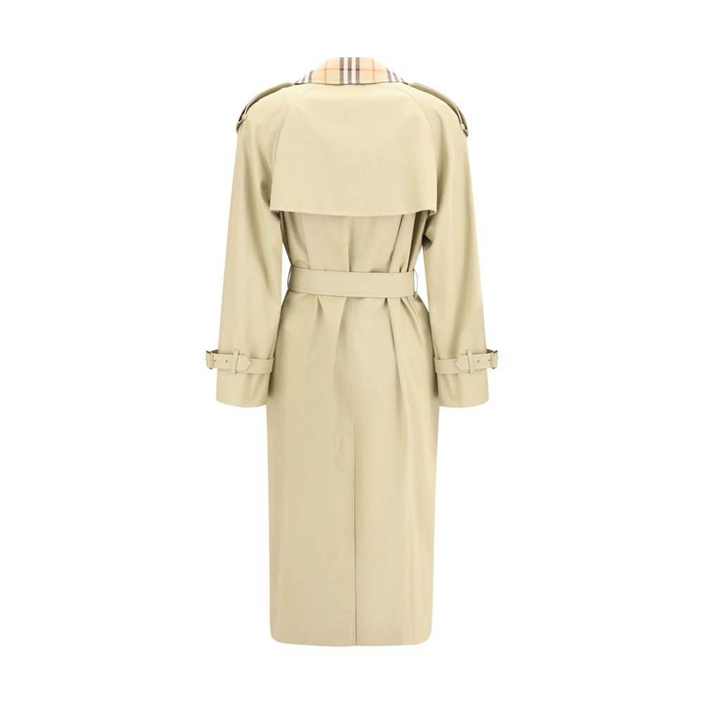 Burberry Castleford Trench Coat with Archive Check collar